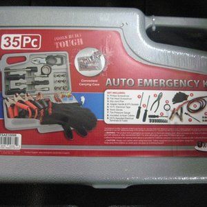 NEW tool solution Auto 35 Piece Roadside Emergency Kit , Jumper cable, tools